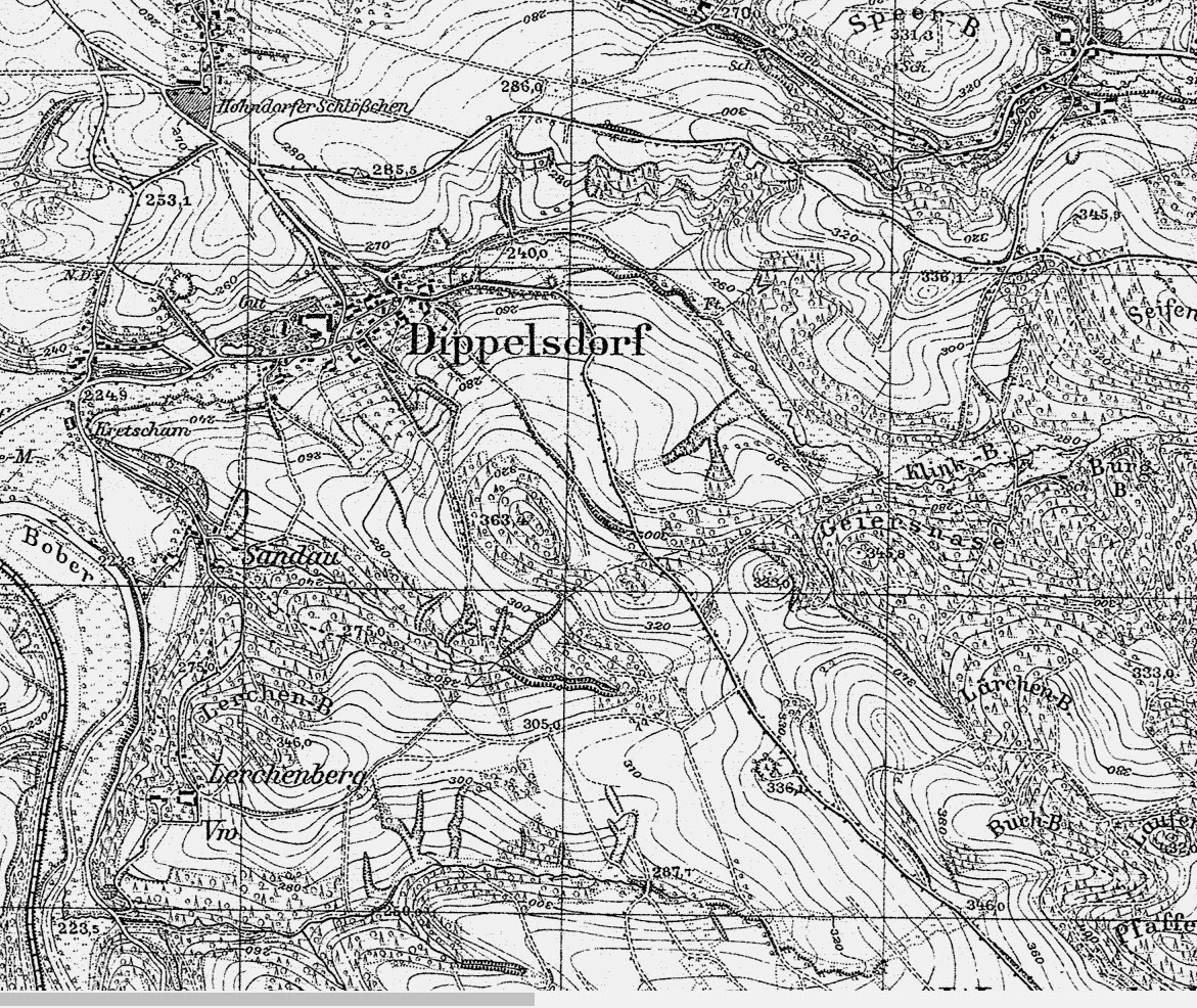 Dipopelsdorf (żródło "Archiwum Map Zachodniej Polski")